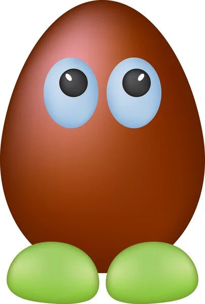 Chocolate funny egg — Stock Vector