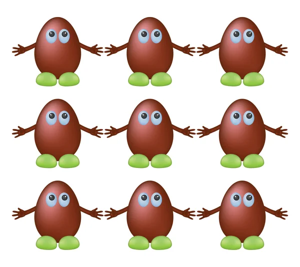 Chocolade-eieren — Stockvector