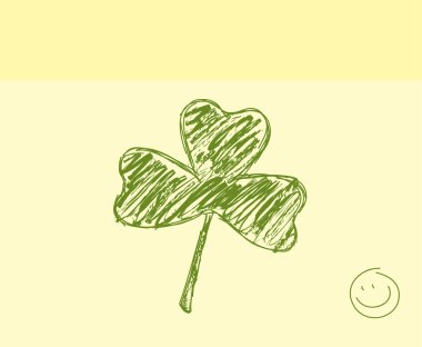 Hand drawn shamrock clipart