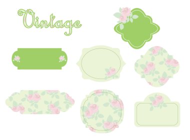 Vintage stickers clipart