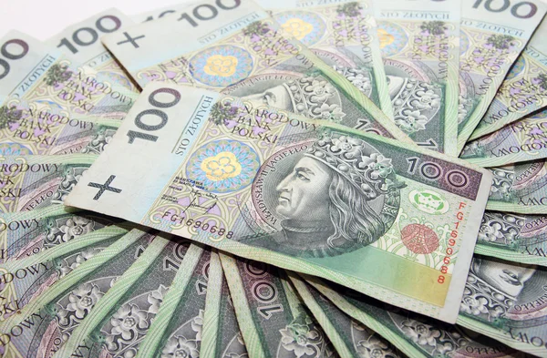 Billetes Zloty polacos — Foto de Stock