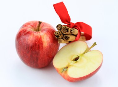 Apples and cinnamon composition clipart