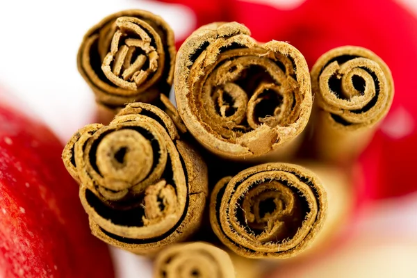 Cinnamon sticks macro view — Stock Photo, Image