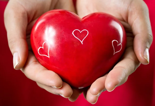 Heart on the palm — Stock Photo, Image