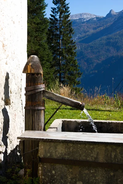 Water Source Mountain Hiking Trail Hallstatt Austria — Stock Photo, Image