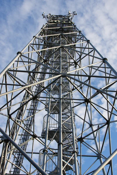 Výstavba Věže Vysílače Veselý Vrch Evropa Česká Republika — Stock fotografie