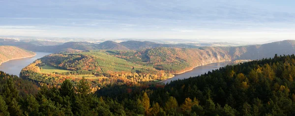 Panoramautsikt Över Dammen Slapy Europa Tjeckien — Stockfoto