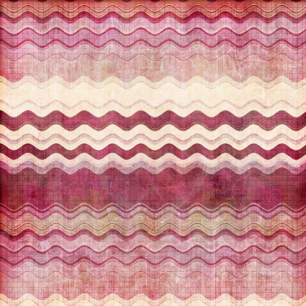 粉红色，波尔多和白色波浪条纹破旧的背景 — 图库照片