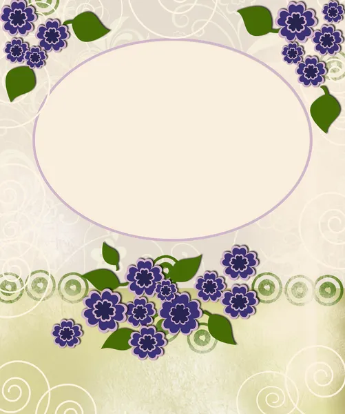 Wedding frame with flowers — Stock Photo, Image