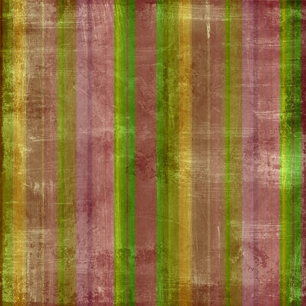 Винтажный коричневый, зеленый и желтый потрепанный полосатый фон — стоковое фото
