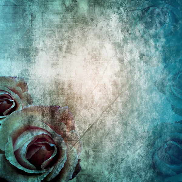 Grunge όμορφα τριαντάφυλλα φόντο (1 σύνολο) — Φωτογραφία Αρχείου