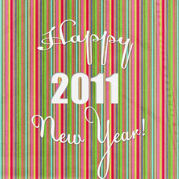 Feliz Año Nuevo con fondo rayado — Foto de Stock