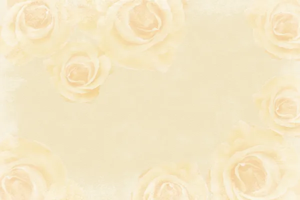 Grunge Sfondo Beige Con Rose — Foto Stock
