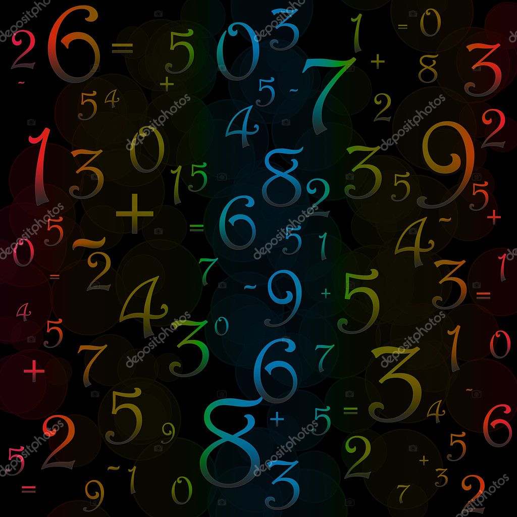 Maths numbers and signs on violet background Stock Photo by ©o_april 4637927