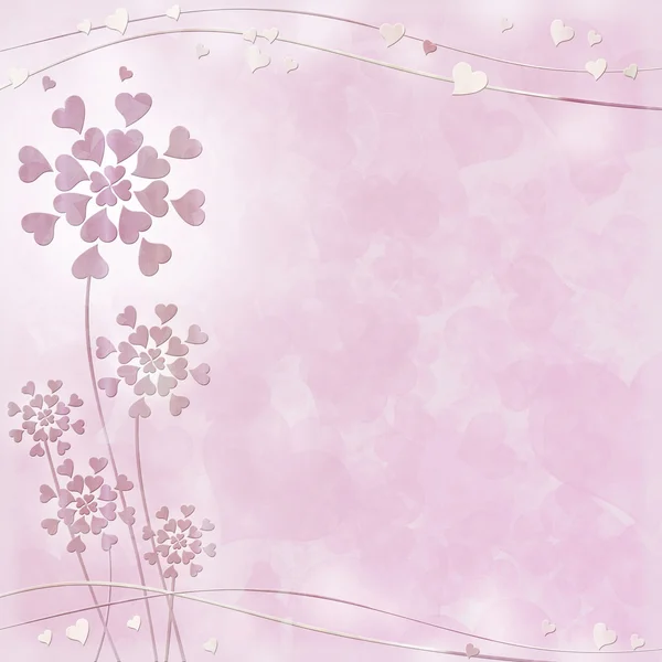 Roze Romantische Glamour Achtergrond Met Hart — Stockfoto