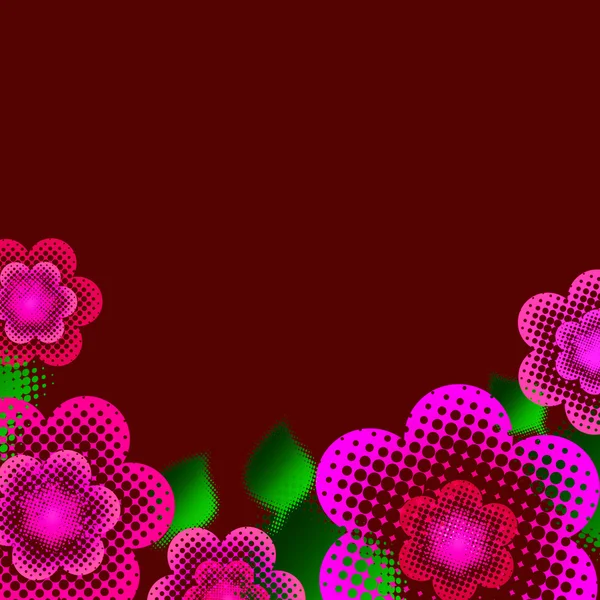 점 및 lea와 파스텔 핑크 꽃과 아름 다운 배경 — 스톡 사진