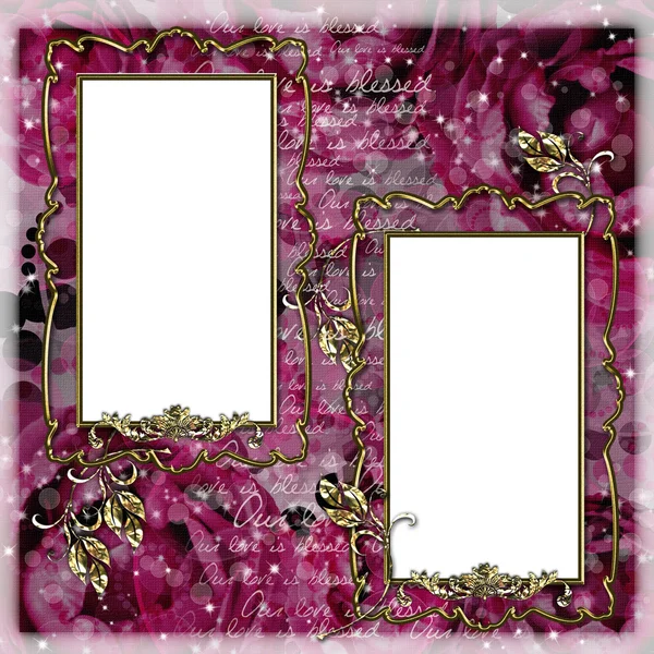 Golden Wedding frames — Stock Photo, Image