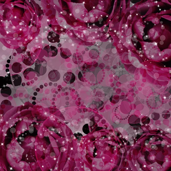 Sfondo Nuziale Rosa Con Rose Bokeh — Foto Stock