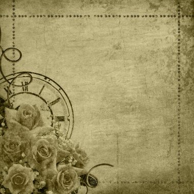 Retro vintage romantic background clipart