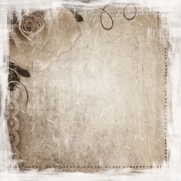 Grunge background with rose — Stock Photo, Image