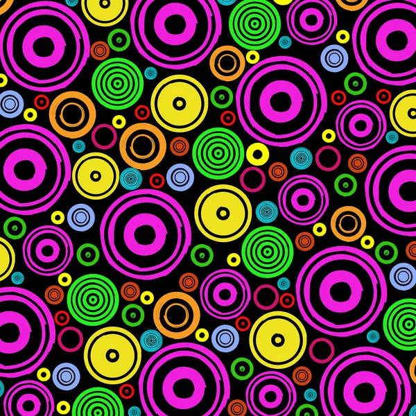 Abstract background with circles on black — Stock Photo, Image