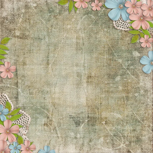 Vintage Background Lace Flower Composition — Stock Photo, Image