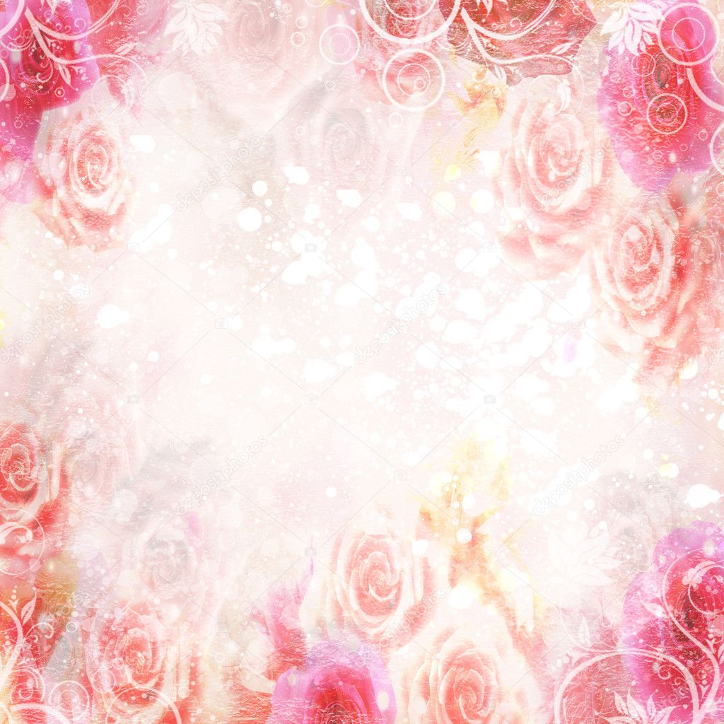 Abstract roses background