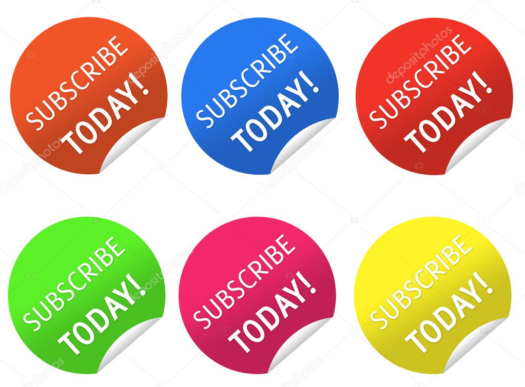Subscribe today stickers