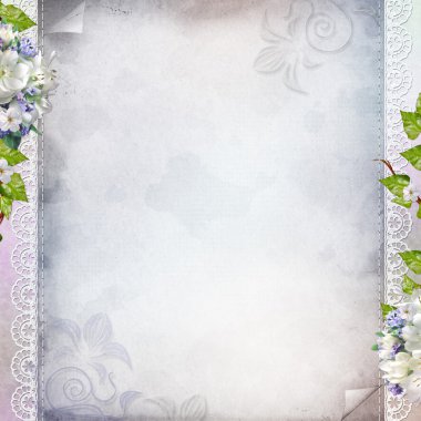 Beautiful anniversary, wedding, holiday background with spring f clipart