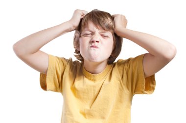 Frustrated child clipart