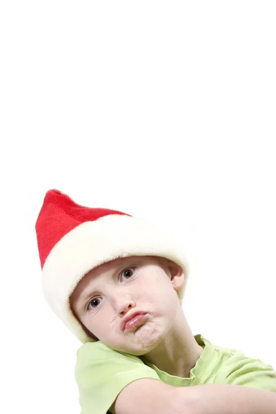 圣诞老人的男孩 — 图库照片