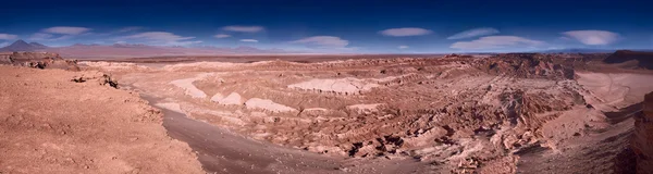 Panoramatický pohled valle de la luna (moon valley), chile — Stock fotografie