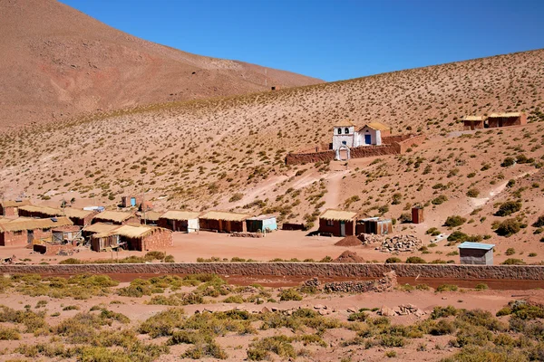 stock image Altiplano village Machuca and typical church