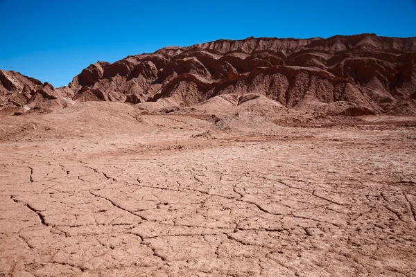 Waterless landscape in Moon Valley, desert Atacama, Chile