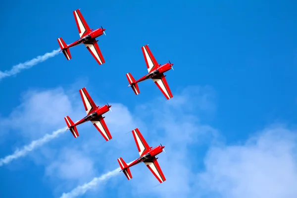 Vier Flugzeuge Formation Auf Airshow — Stockfoto