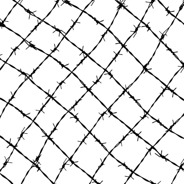Zaun aus Stacheldraht — Stockfoto