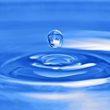 Blue drop water background