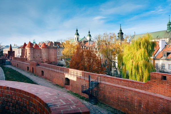 Avamposto medievale fortificato Varsavia barbican — Foto Stock