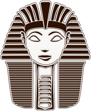 Stylized woman Pharaoh Hatshepsut. Great Egyptian Pharaoh SPHINX face, mythical creature with a lion's body and a human head. clipart