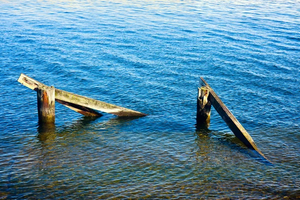 Água e madeira — Fotografia de Stock