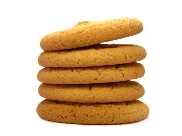 Deliciosos biscoitos isolados em um fundo branco — Fotografia de Stock