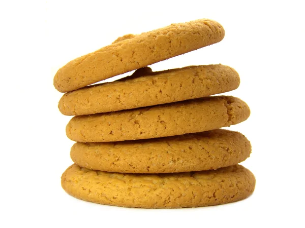 Deliciosos biscoitos isolados em um fundo branco — Fotografia de Stock