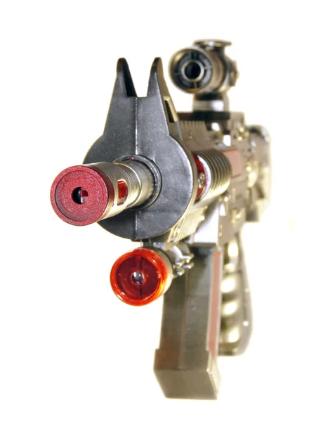 Pistola, un juguete para niños aislado sobre fondo blanco — Foto de Stock
