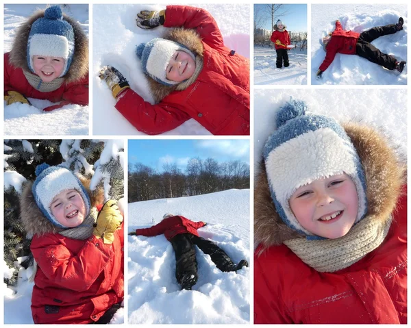 Collage Vintern Humör — Stockfoto