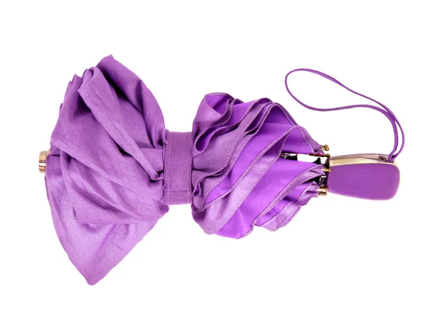 孤立在白色背景上的时尚紫色伞 — 图库照片