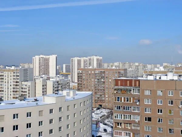 Urban landscape. Moscow dormitory — Stock Photo, Image