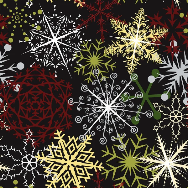 Seamless snowflakes pattern — Stock Vector