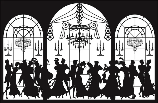 Victorian party — Stock Vector