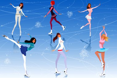 Figure skating clipart