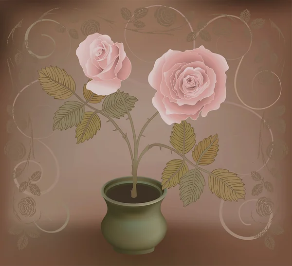 Rosa vintage — Archivo Imágenes Vectoriales